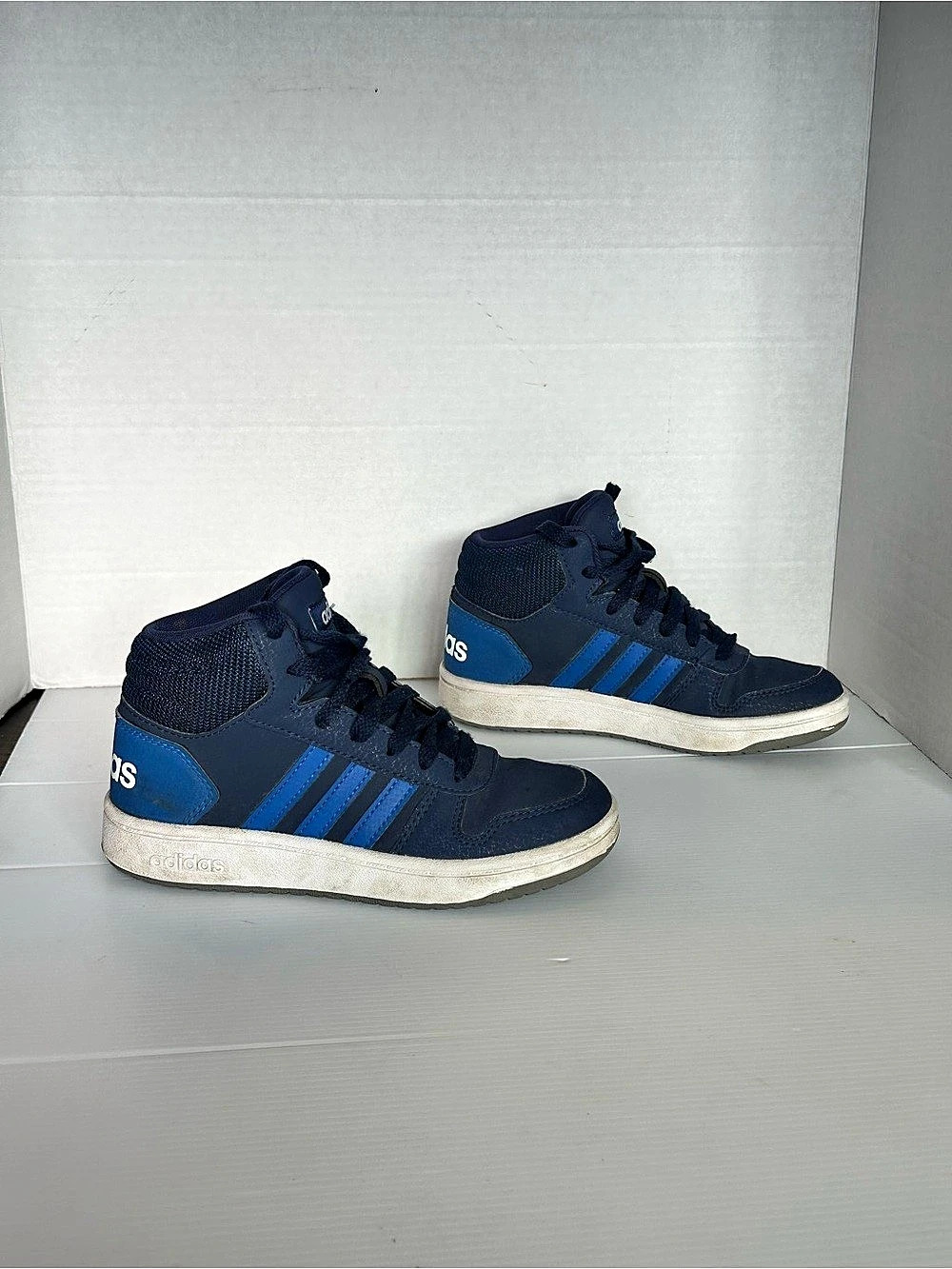 adidas Hoops 2.0 Mid Men's Blue & Black Sneakers US 1